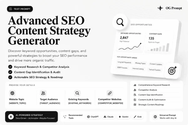 Advanced SEO Content Strategy Generator